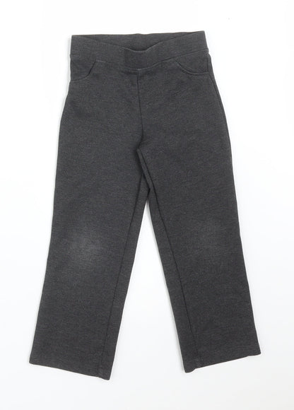 TU Girls Grey   Jegging Trousers Size 4 Years