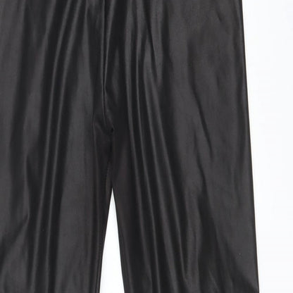Womens UK Size L Preworn   Black Leggings