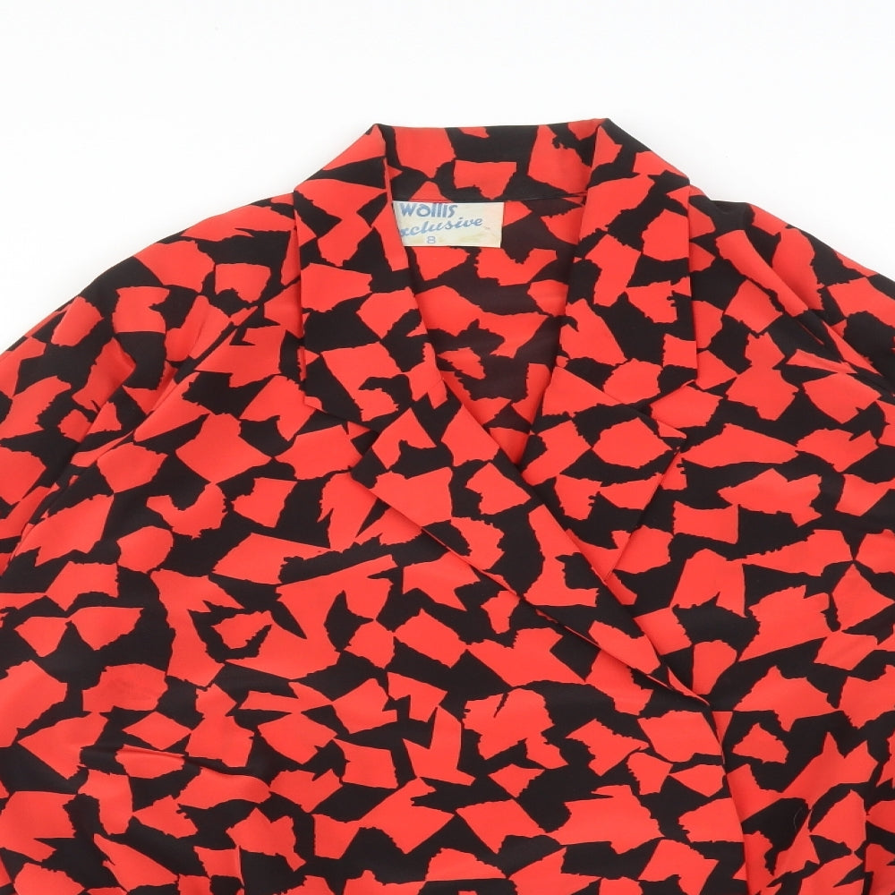 Womens UK Size 8 Wallis Multicoloured Basic Blouse
