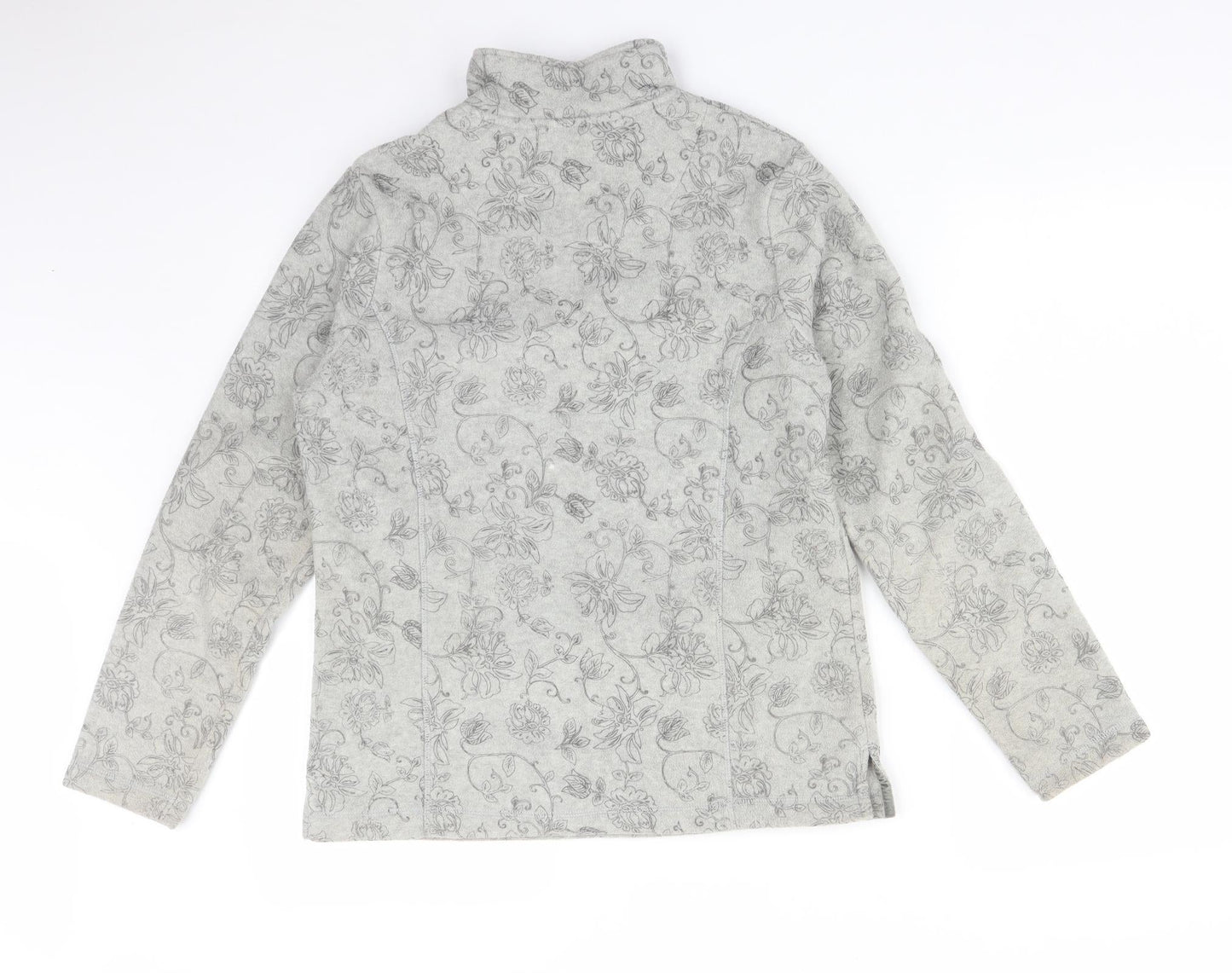 DASH Womens Grey Floral  Pullover Jumper Size 10