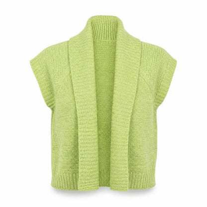 Front view of Tu women’s green cardigan jumper, size UK 10