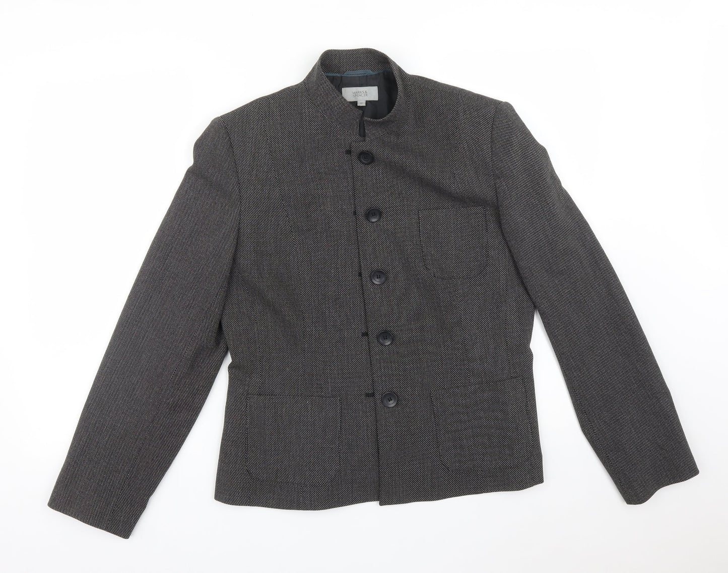 M&S Womens Black Flecked  Jacket Suit Jacket Size 12