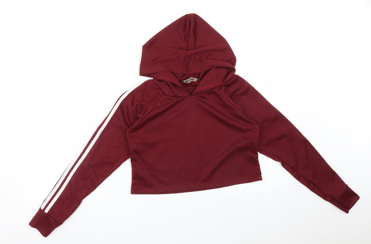 Additional front view of Missguided women’s red pullover hoodie, size S