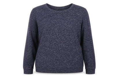 Front view of ASOS women’s blue pullover sweatshirt, size UK 12