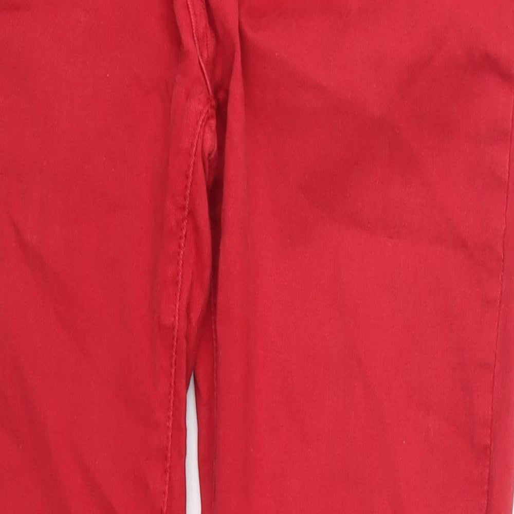 Ystatis Womens Red  Denim Skinny Jeans Size 32 in L27 in