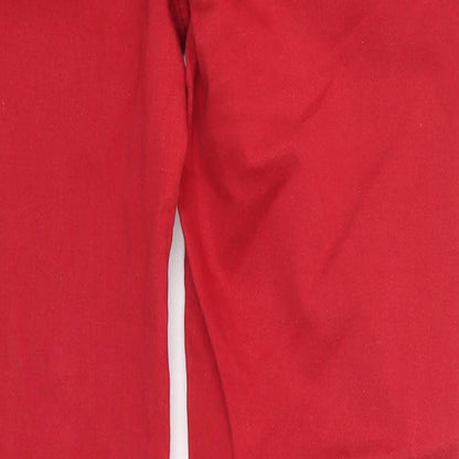 Ystatis Womens Red  Denim Skinny Jeans Size 32 in L27 in