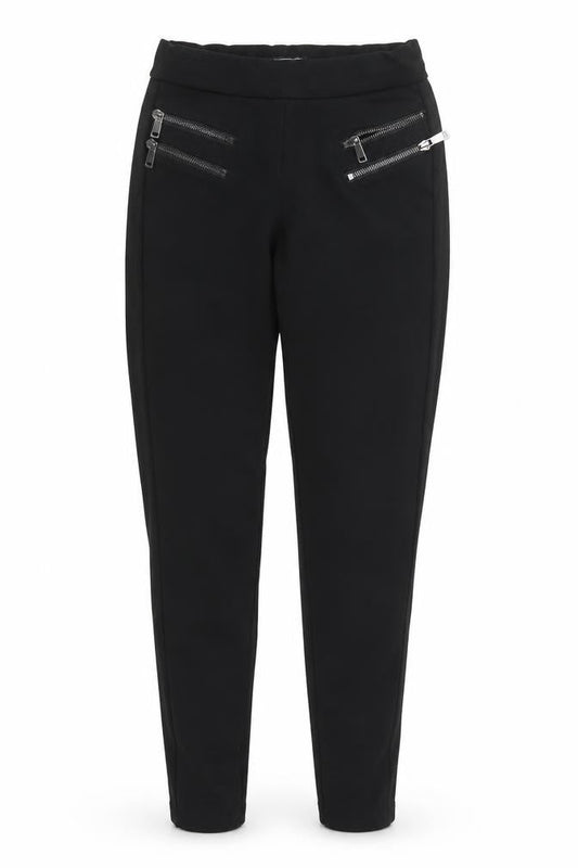 Womens UK Size 8 Avenue Regular Fit Carrot Black Trousers