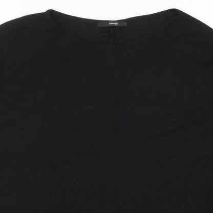 George Womens Black   Basic T-Shirt Size 8