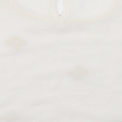 Matalan Girls White   Cropped T-Shirt Size 12 Years