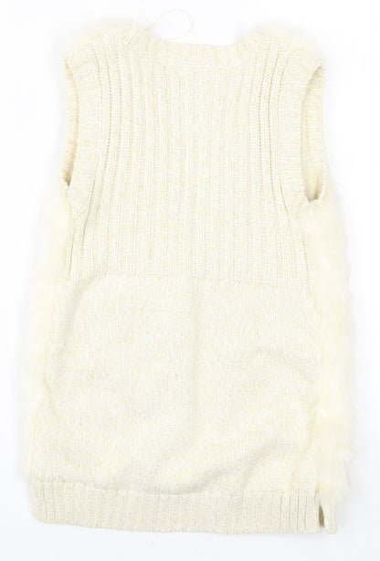 Max Studio Girls Beige  Knit Cardigan Jumper Size 12 Years