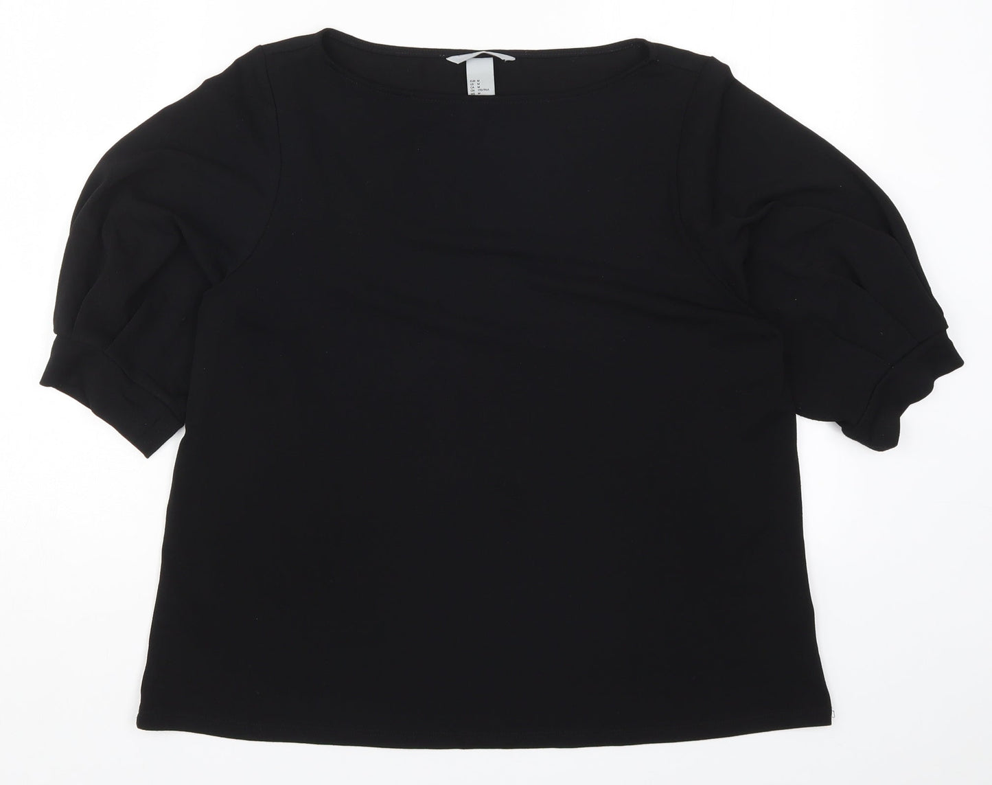 Womens UK Size M H&M Black Basic T-Shirt