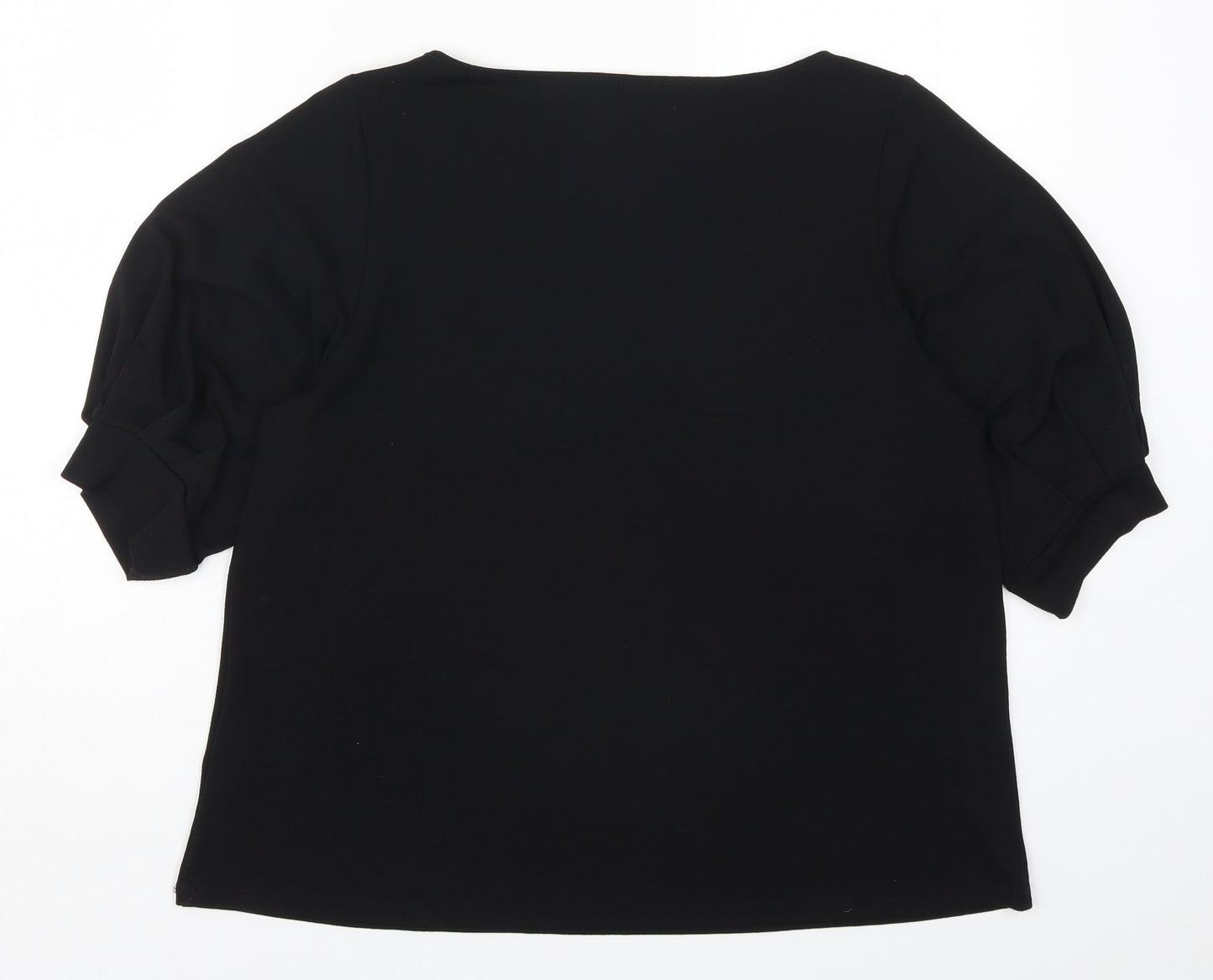 Womens UK Size M H&M Black Basic T-Shirt