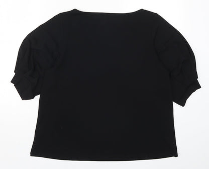 Womens UK Size M H&M Black Basic T-Shirt