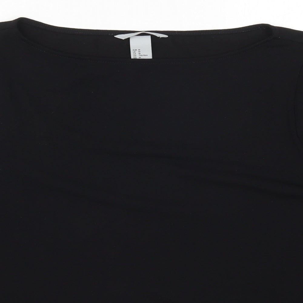 Womens UK Size M H&M Black Basic T-Shirt
