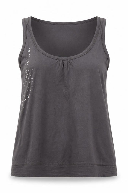 Womens UK Size 12 Ethel Austin Grey Basic Tank