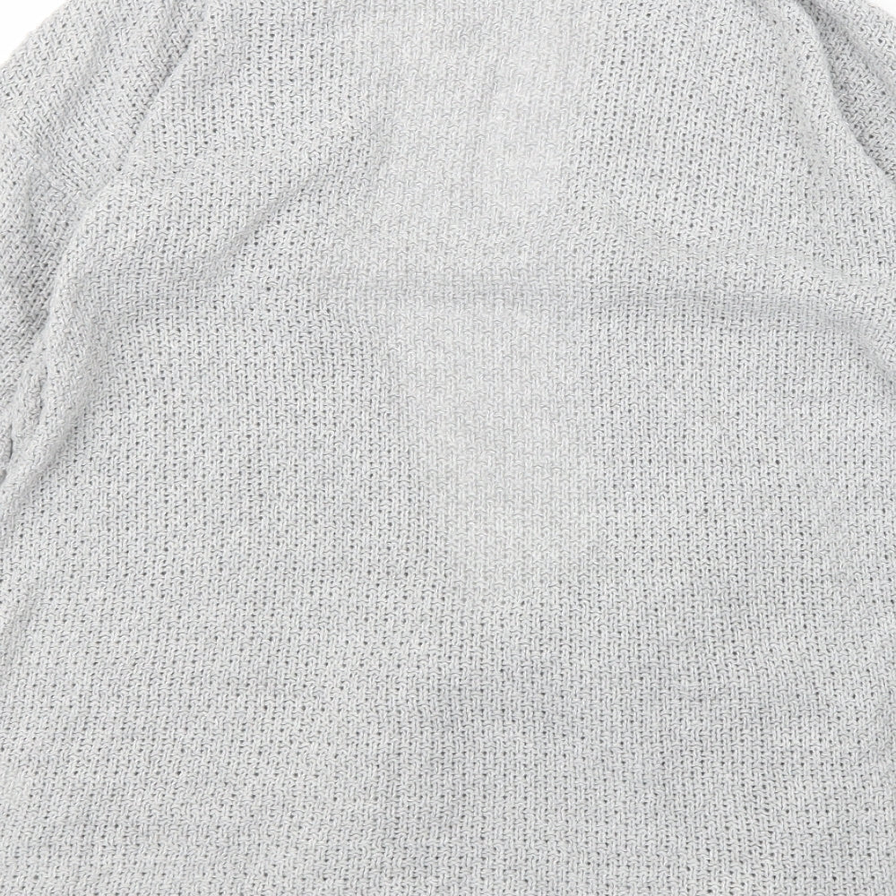 Womens UK Size M PRETTYLITTLETHING Grey Cardigan Jumper