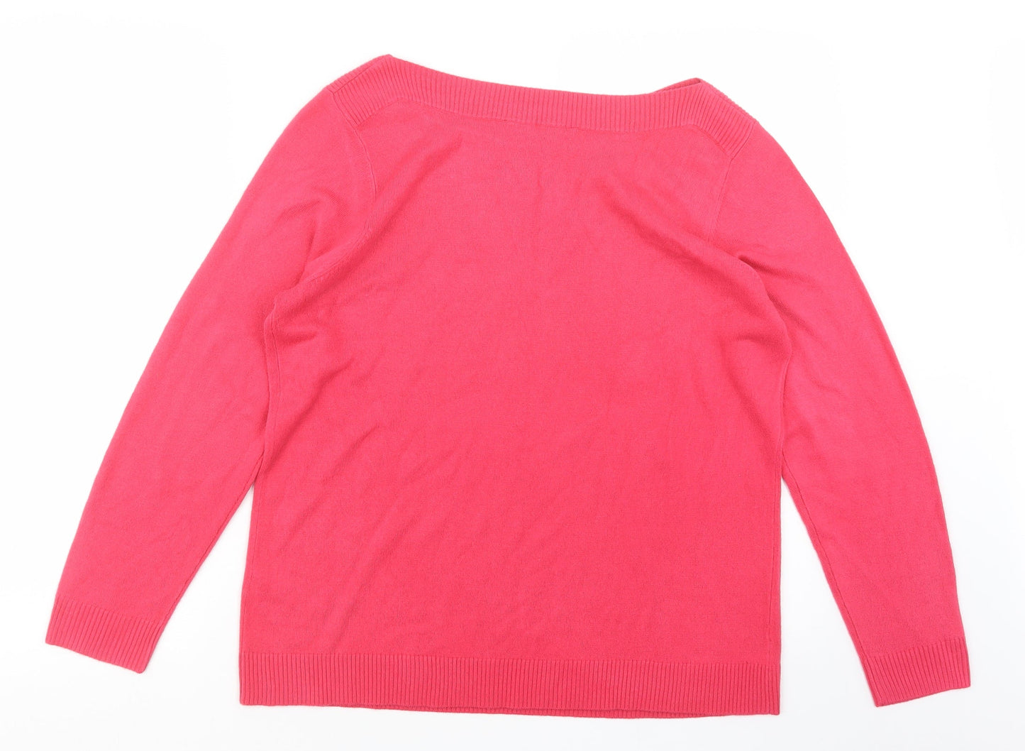 Womens UK Size 16 Preworn Pink Pullover Jumper