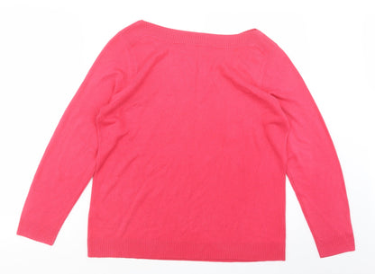 Womens UK Size 16 Preworn Pink Pullover Jumper