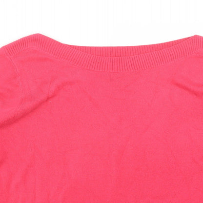 Womens UK Size 16 Preworn Pink Pullover Jumper