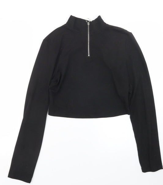 SheIn Womens Black   Cropped T-Shirt Size L