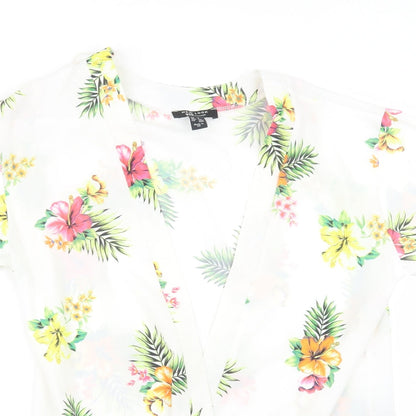 New Look Girls White Floral  Kimono Jacket Size S