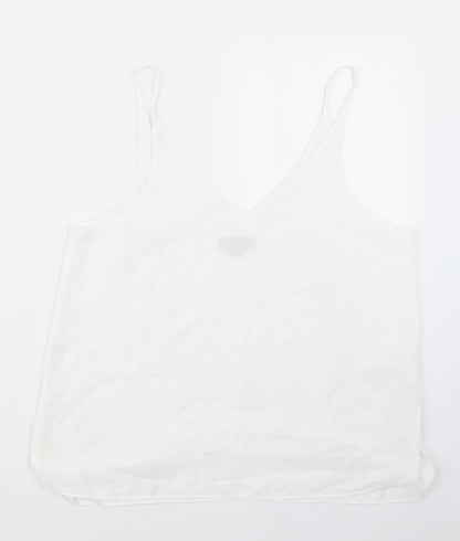 Womens UK Size 12 Topshop White Basic Blouse
