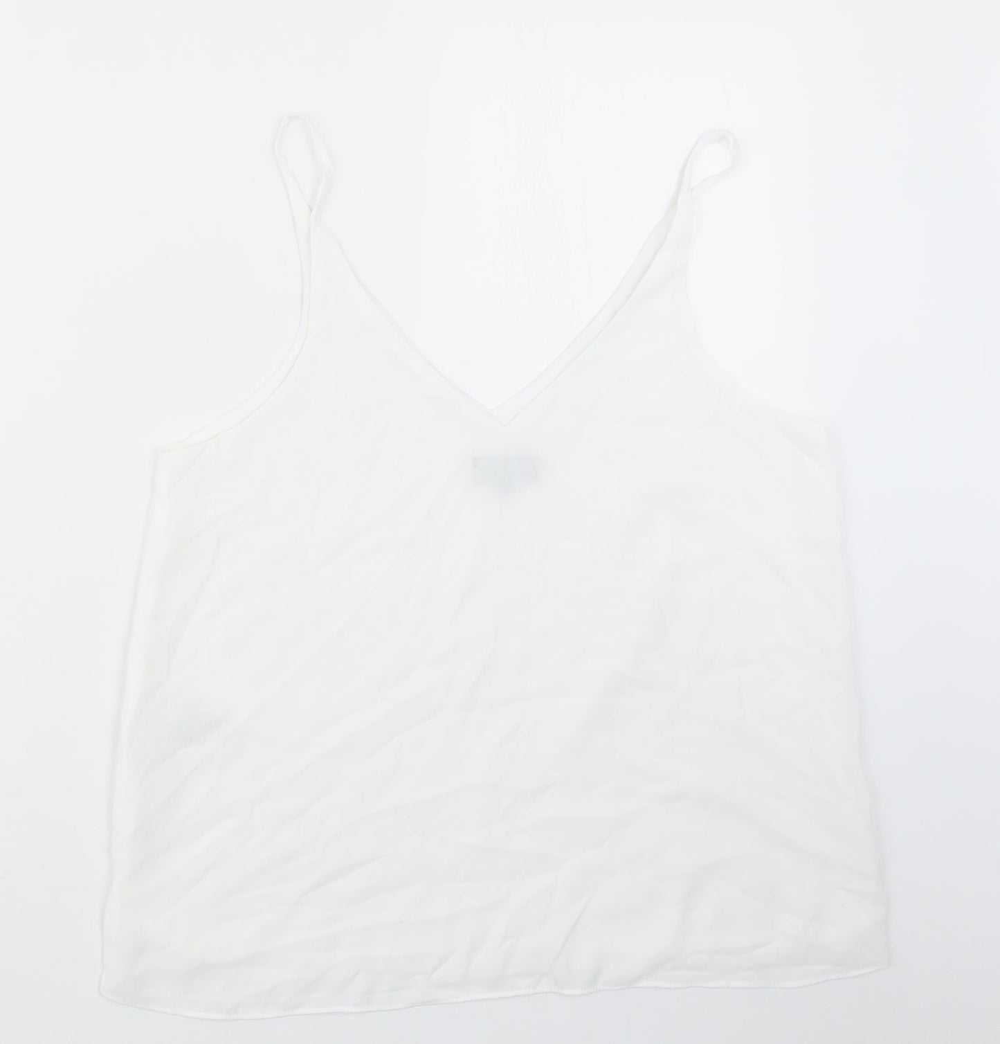Womens UK Size 12 Topshop White Basic Blouse