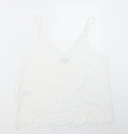 Womens UK Size 12 Topshop White Basic Blouse