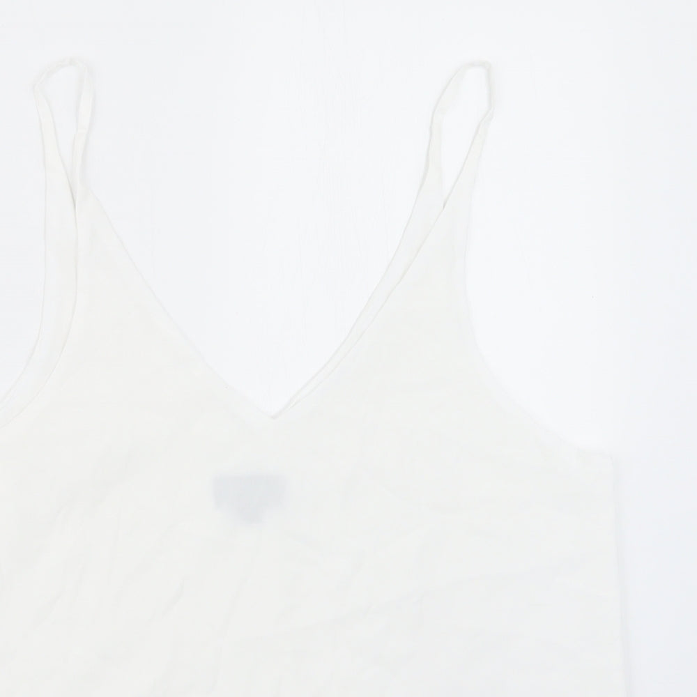 Womens UK Size 12 Topshop White Basic Blouse