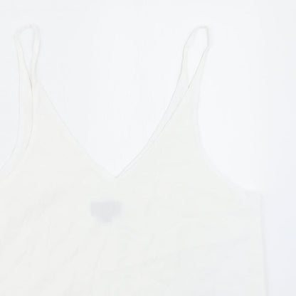 Womens UK Size 12 Topshop White Basic Blouse