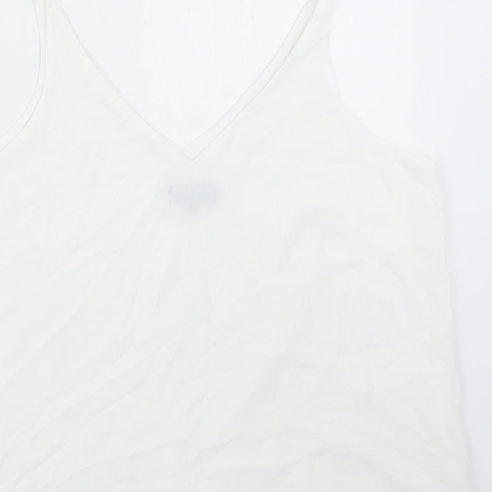Womens UK Size 12 Topshop White Basic Blouse