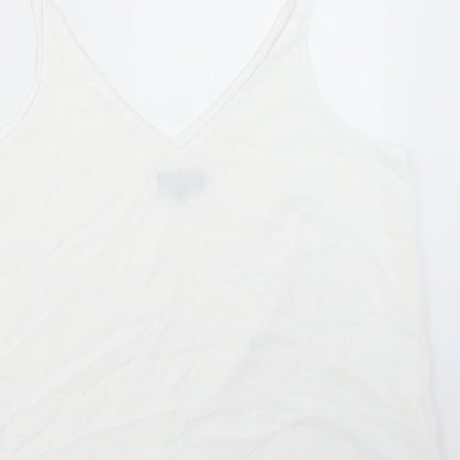 Womens UK Size 12 Topshop White Basic Blouse