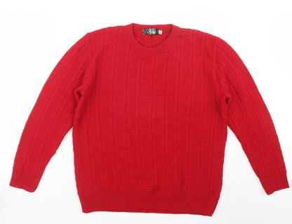 Additional front view of Pyari women’s red knit jumper, size L
