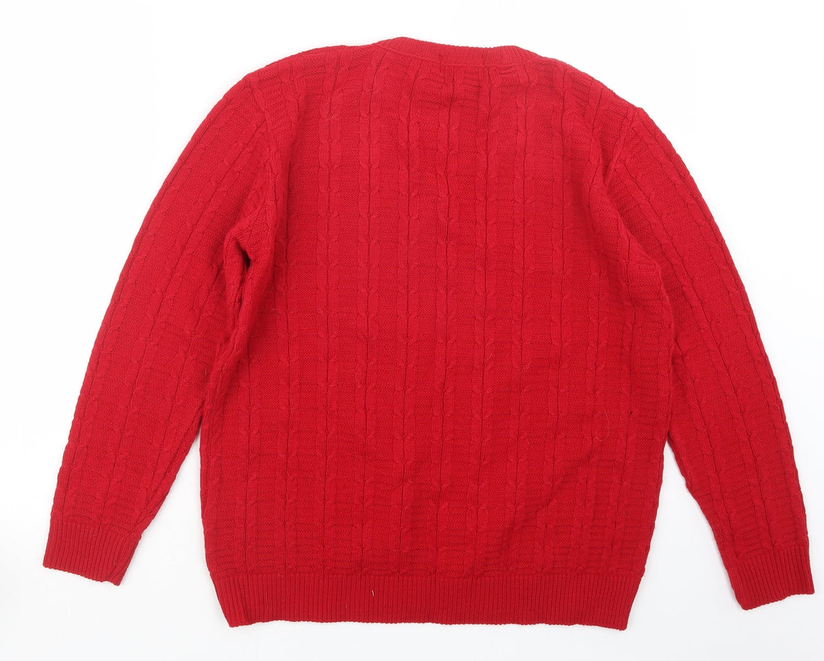 Back view of Pyari women’s red knit jumper, size L