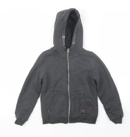 Additional front view of Nutmeg girls’ grey jacket, size 8-9, years