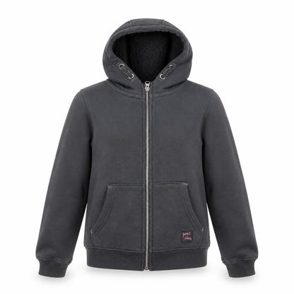 Front view of Nutmeg girls’ grey jacket, size 8-9, years