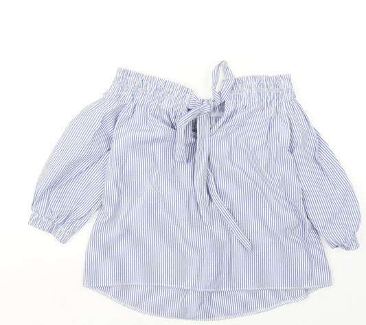 Womens UK Size 6 Atmosphere Blue Basic Blouse