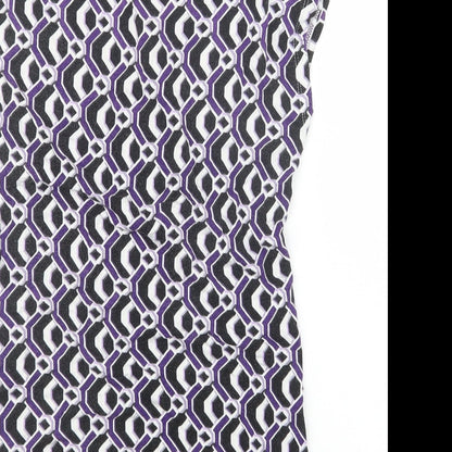 Womens UK Size 8 South Purple Basic T-Shirt