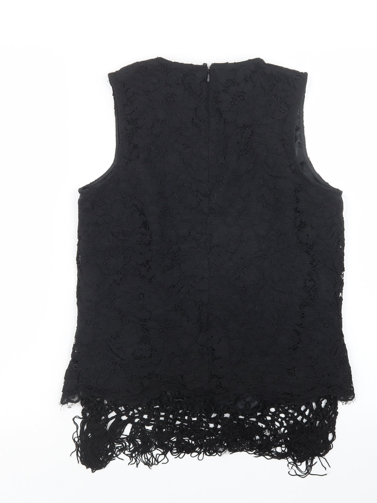 Womens UK Size 10 Very Black Basic Blouse
