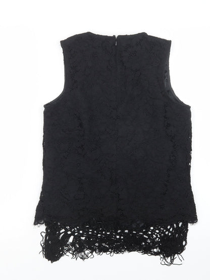 Womens UK Size 10 Very Black Basic Blouse