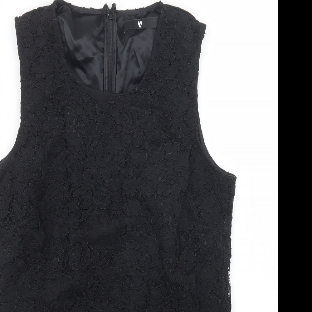 Womens UK Size 10 Very Black Basic Blouse