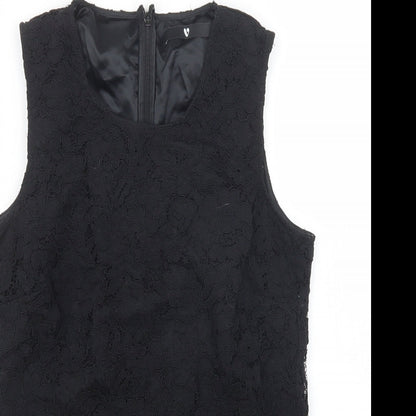 Womens UK Size 10 Very Black Basic Blouse