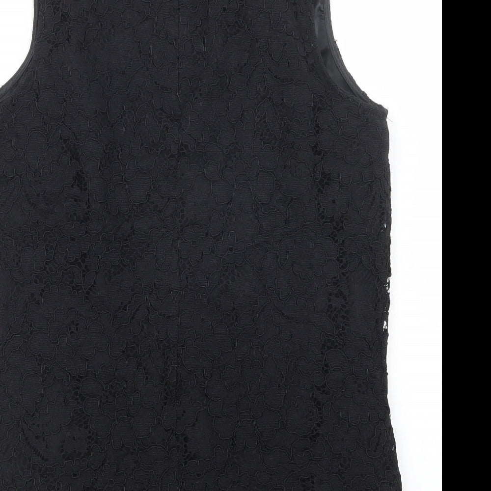 Womens UK Size 10 Very Black Basic Blouse