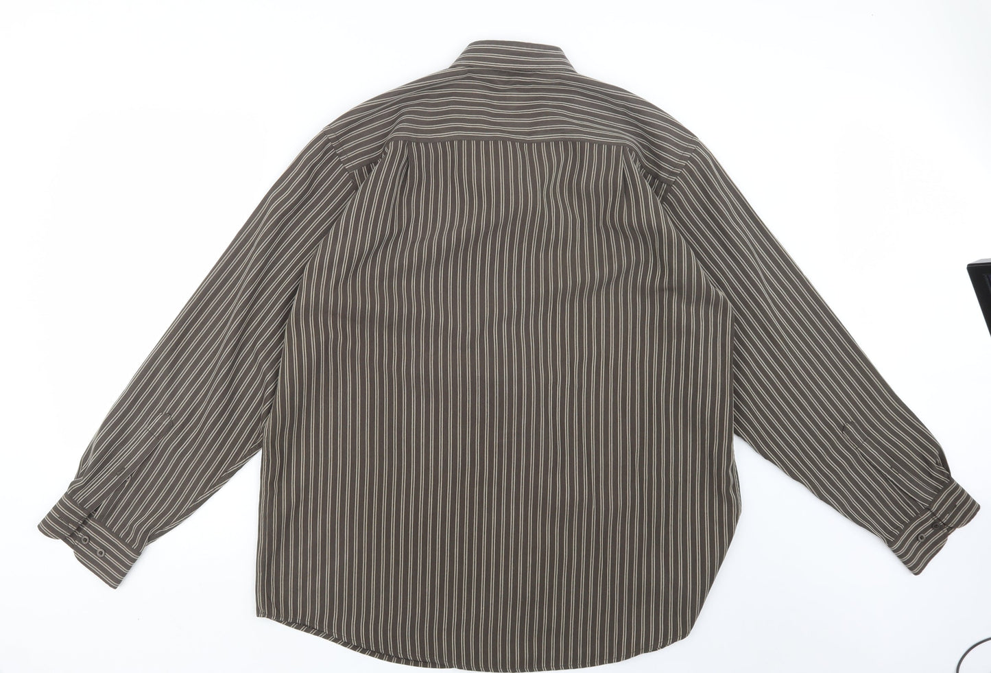 Mens UK Size L EWM Brown  Button-Up Long Sleeve Casual Shirt