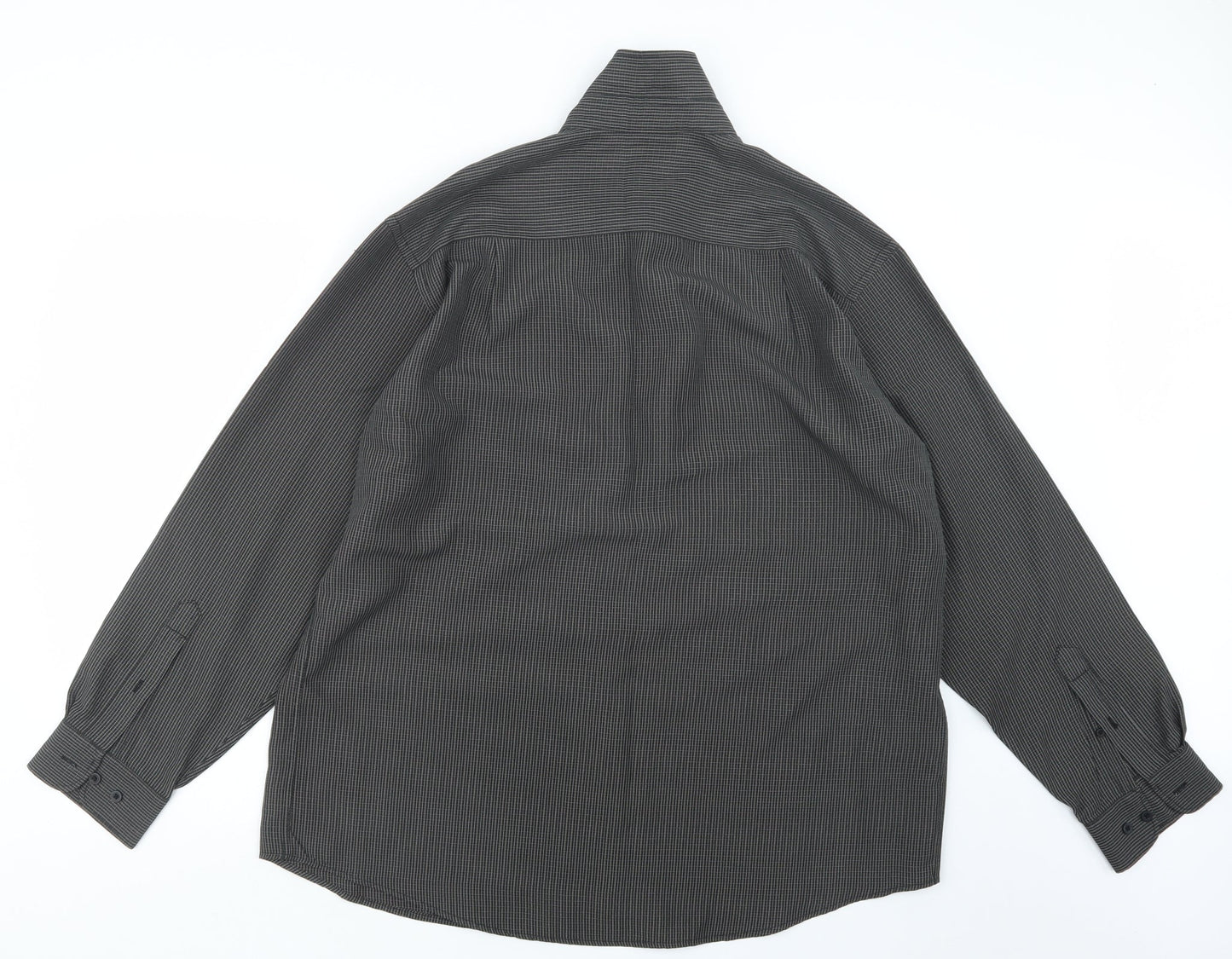 Mens UK Size L EWM Brown  Button-Up Long Sleeve Casual Shirt