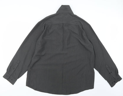 Mens UK Size L EWM Brown  Button-Up Long Sleeve Casual Shirt