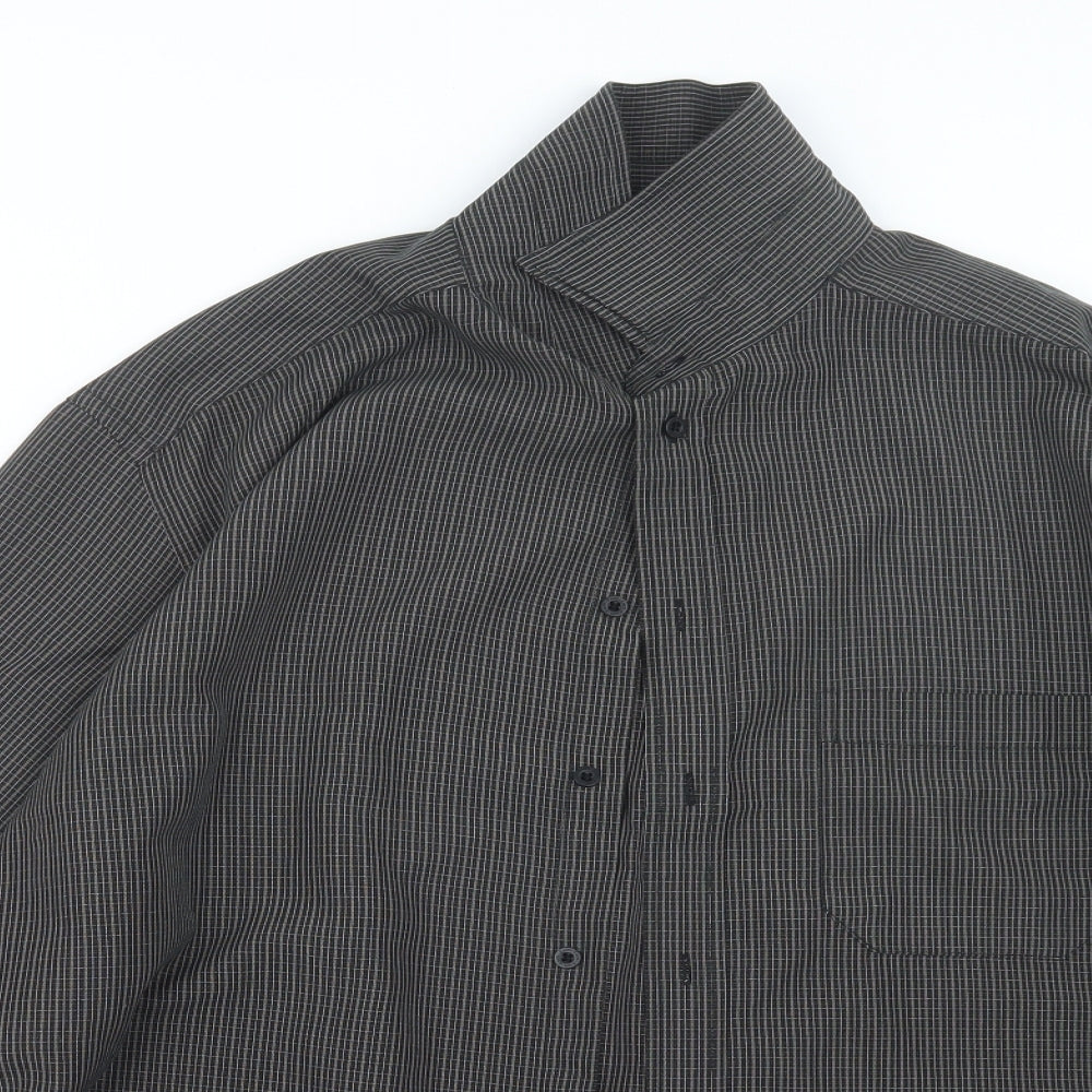 Mens UK Size L EWM Brown  Button-Up Long Sleeve Casual Shirt