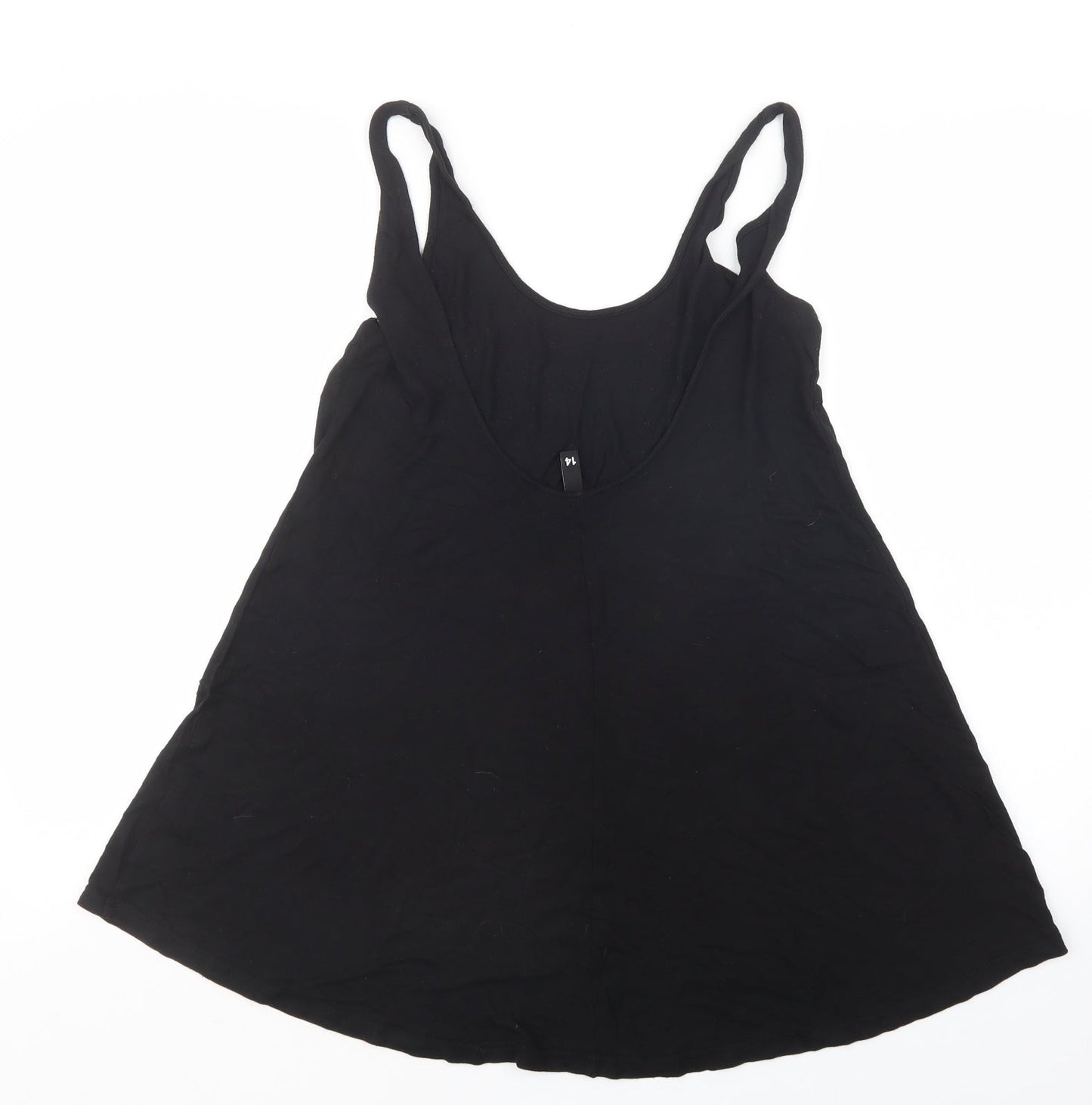 Womens UK Size 12 Divided by H&M Black Basic Tank