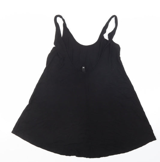 Womens UK Size 12 Divided by H&M Black Basic Tank