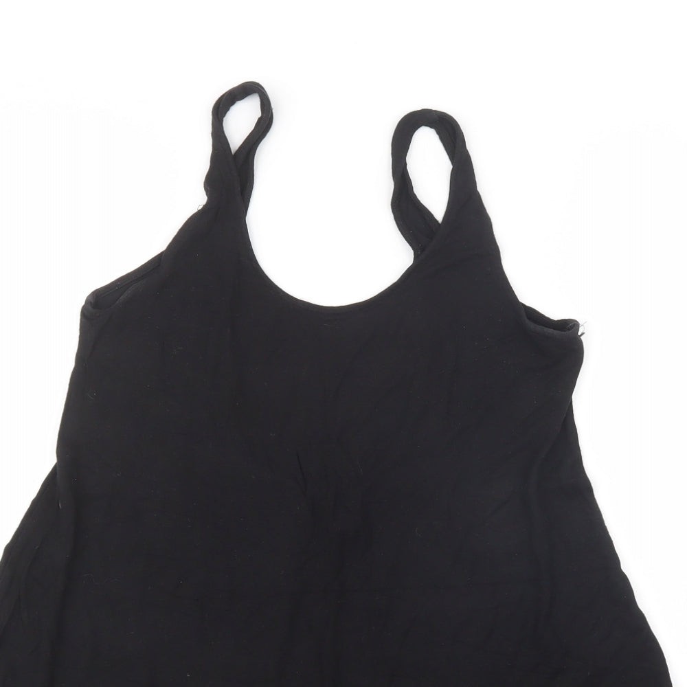 Womens UK Size 12 Divided by H&M Black Basic Tank